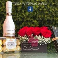DISEÑO FLORAL CON VINO Y CHOCOLATES