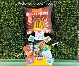 CAJA DE MADERA CON CERVEZA
